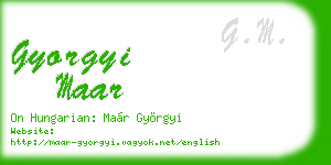 gyorgyi maar business card