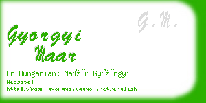 gyorgyi maar business card